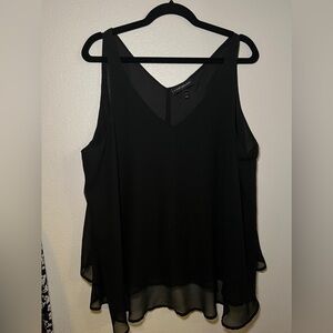 Lane Bryant size 18 Black Sheer and Flowy Tank Top